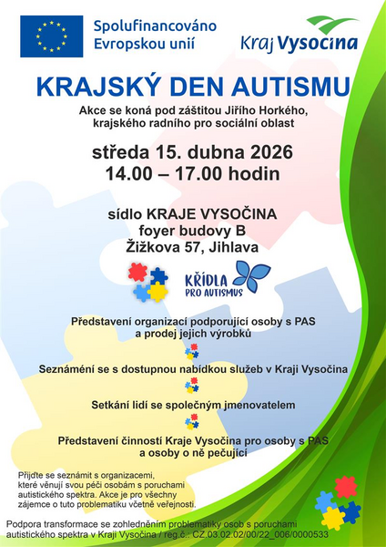 Krajský den autismu 15. 4. 2026
